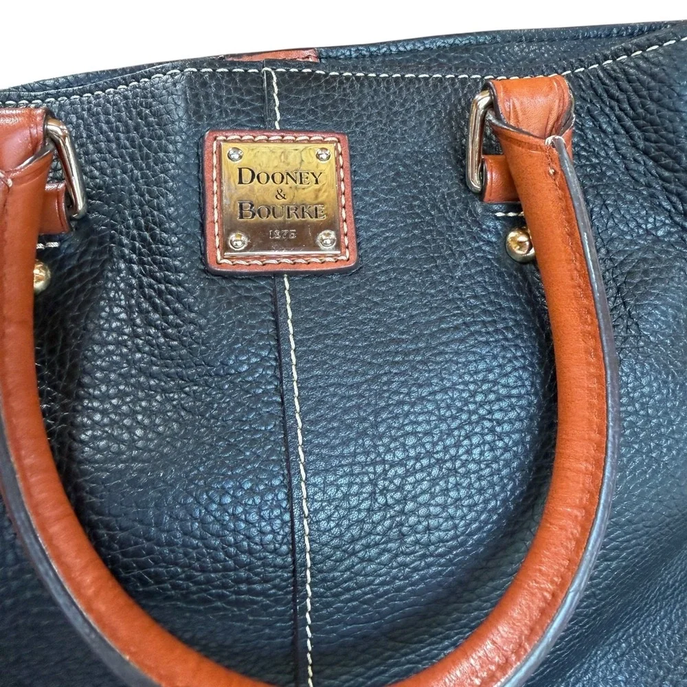 Dooney & Bourke Large Chelsea Shopper Black Pebbled Leather Tote Bag